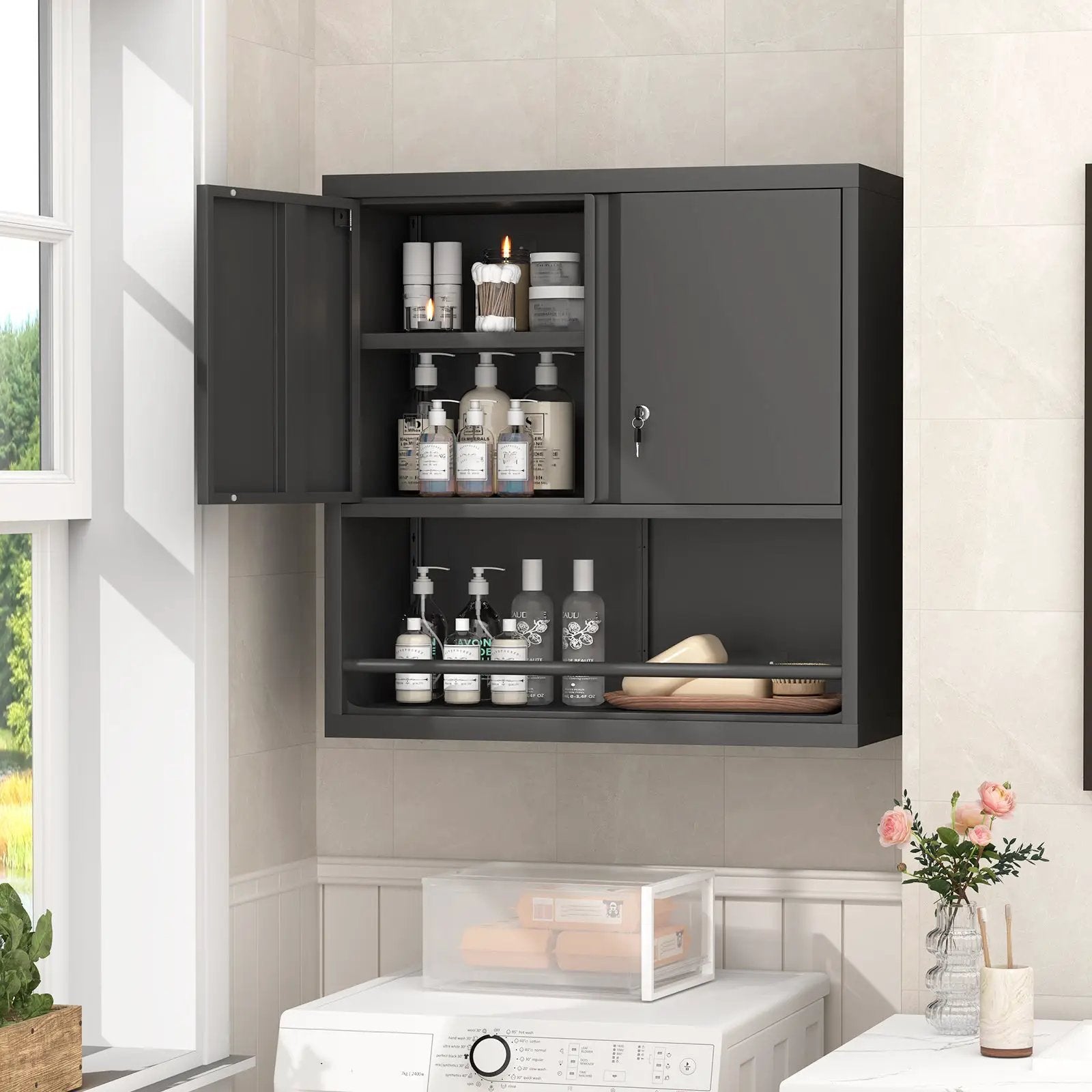 Metal Adjustable 2 Doors Storage Cabinet by HouseOfZazla
