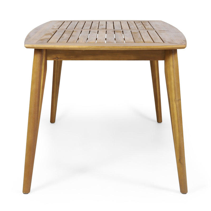 Outdoor Dining Table with Acacia Wood Frame, Teak, photo 7 of 10