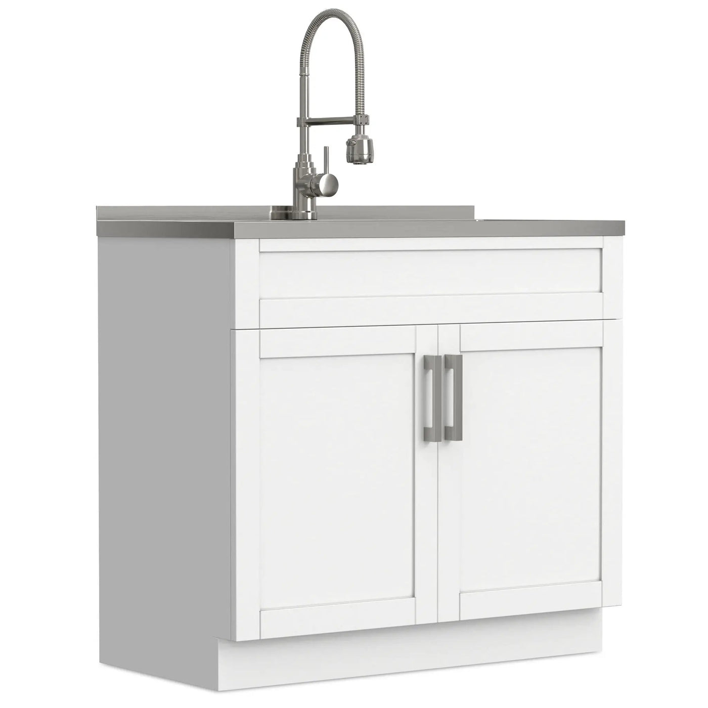 Hennessy - Deluxe Laundry Cabinet With Faucet And Stainless Steel Sink by HouseOfZazla