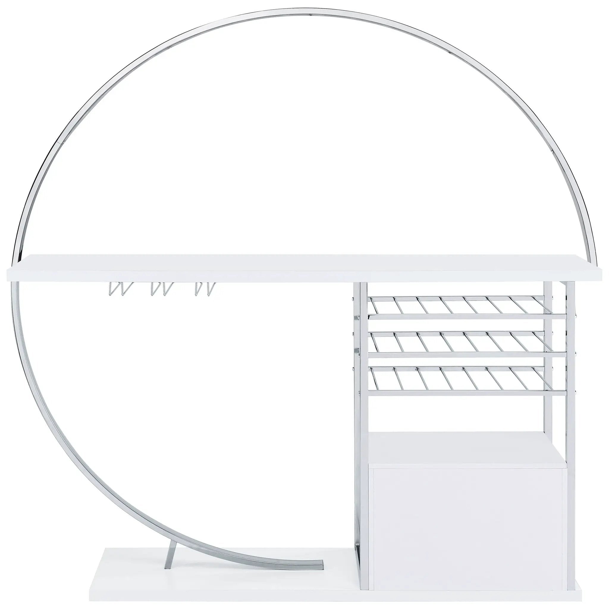 Casey - 2 Door Home Bar Storage Bar With Customizable Lighting - White by HouseOfZazla