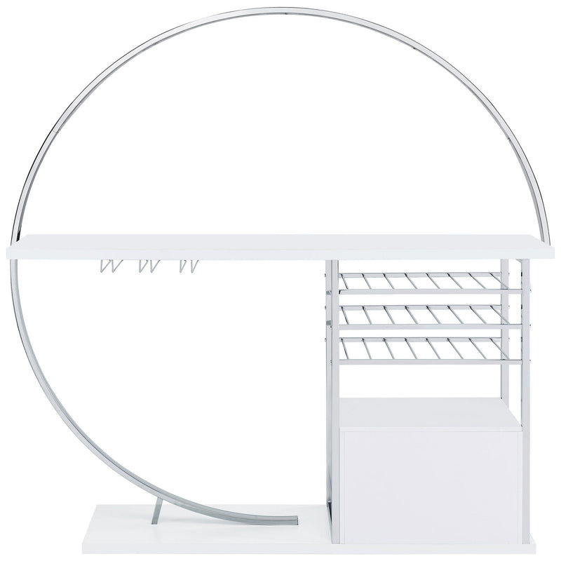 Casey - 2 Door Home Bar Storage Bar With Customizable Lighting - White by HouseOfZazla
