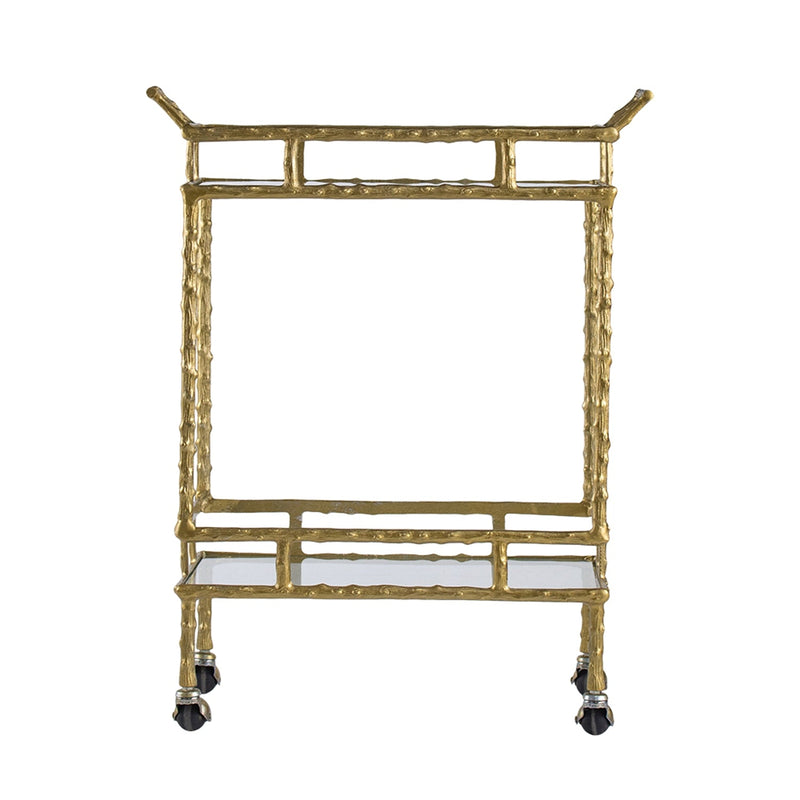 Antique Twig Bar Cart with Two-Tiered Design, photo 4 of 10