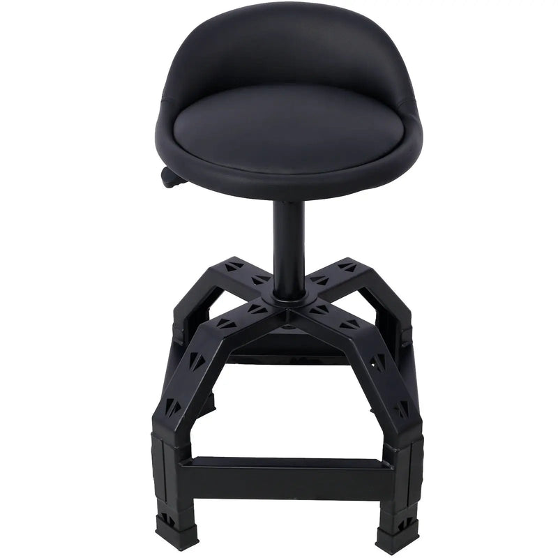 Pneumatic 360 Degree Swivel Stool, Mechanics Rolling Creeper Seat, Heavy Duty Mechanics Stool by HouseOfZazla