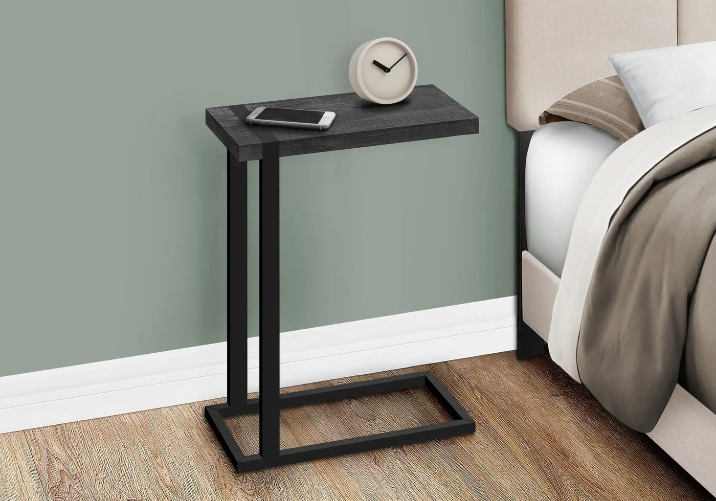 Accent Table, C-Shaped, Contemporary & Modern Stylish Design by HouseOfZazla
