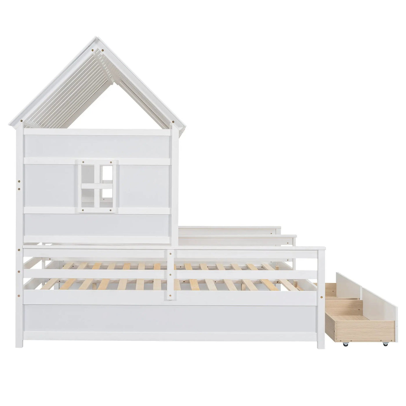 House Platform Beds With 2 Drawers, Side By Side Design by HouseOfZazla