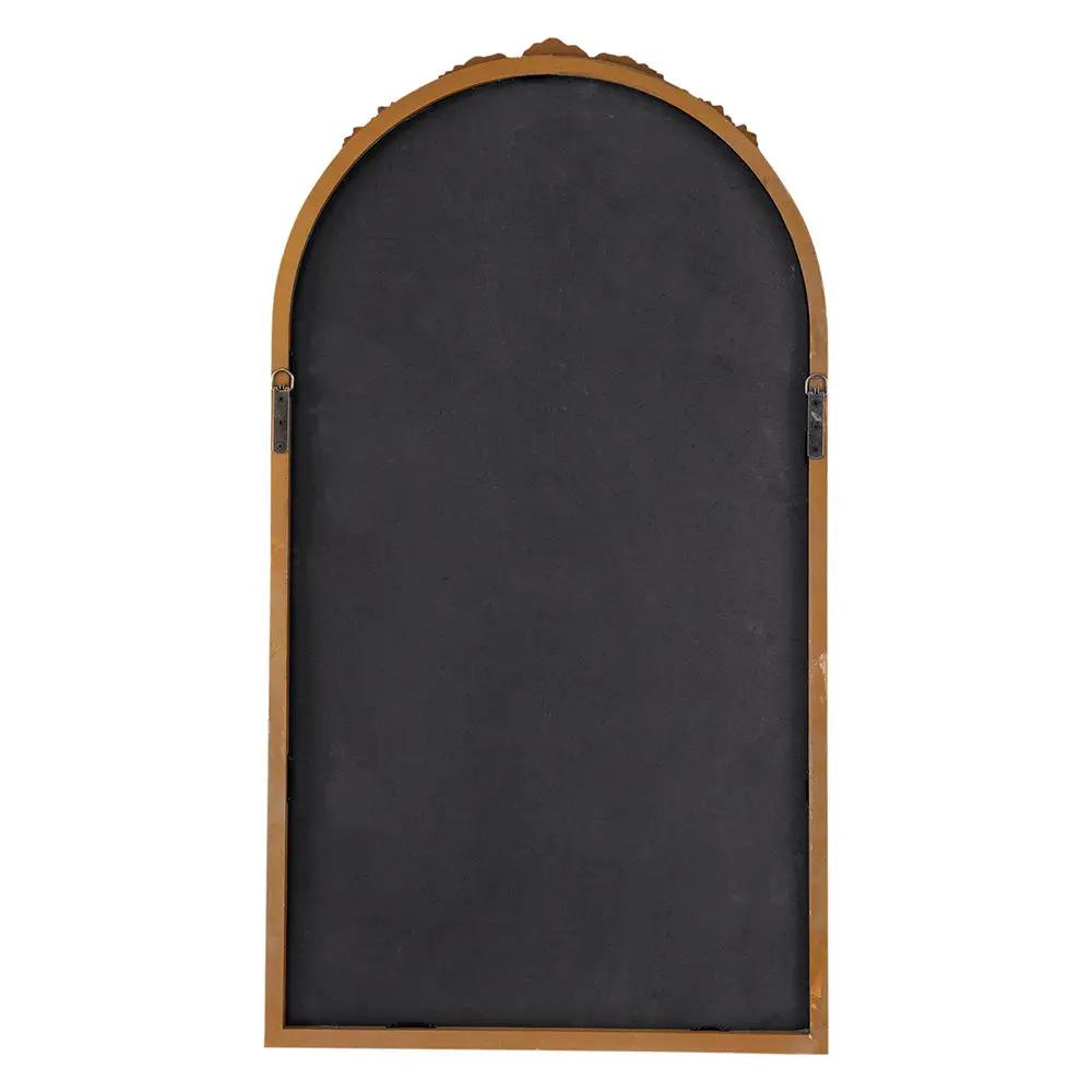Hand Carved Rose Antique Mirror Frame, Wood Arch Mirror Wall Decor For Living Room by HouseOfZazla