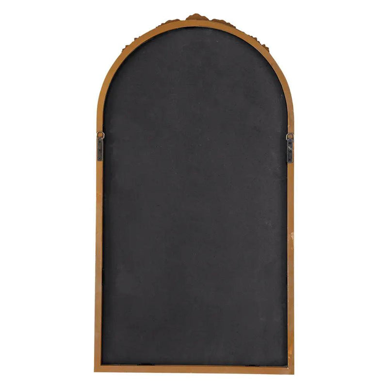 Hand Carved Rose Antique Mirror Frame, Wood Arch Mirror Wall Decor For Living Room by HouseOfZazla