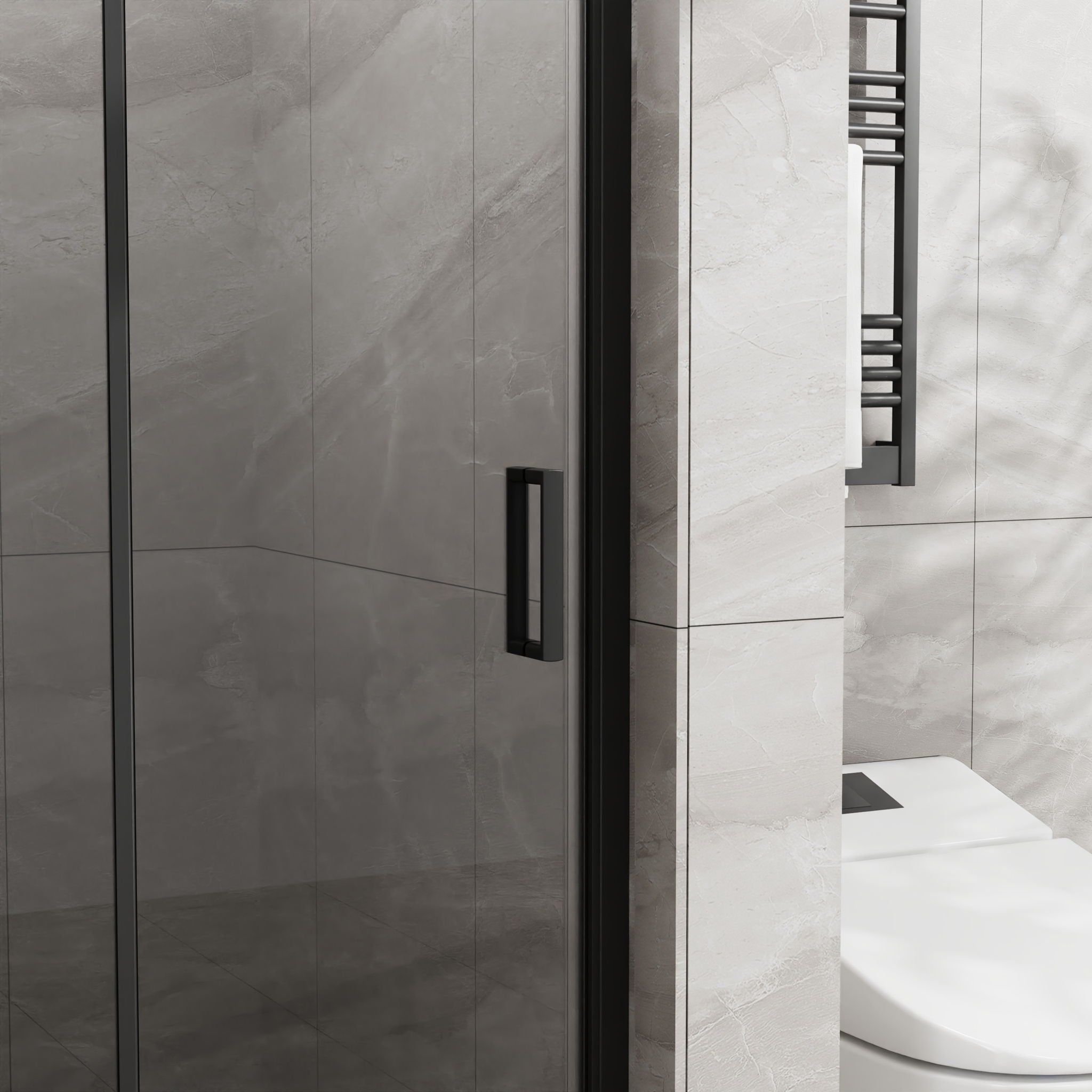 Bifold Frameless Glass Shower Door With Pivot Swing Panel, Tempered Clear Glass by HouseOfZazla