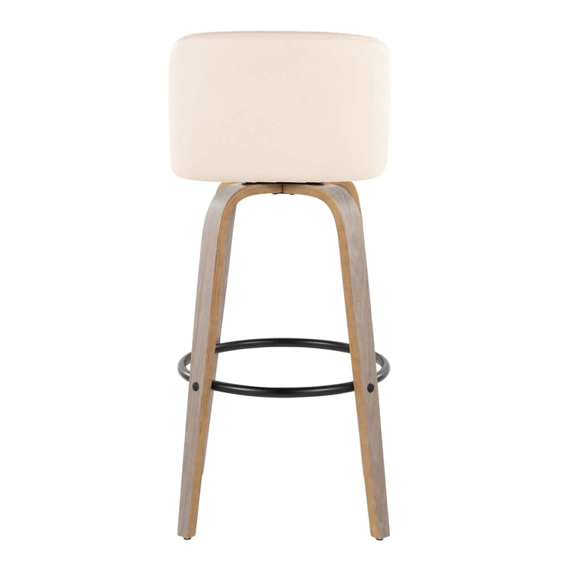 Toriano - Fixed Height Contemporary Barstool With Swivel With Round Footrest (Set of 2) by Unique Piece Furniture