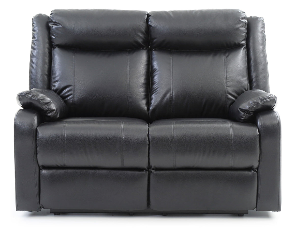 Reclining Loveseat with PU Upholstery - Black or Dark Gray, photo 7 of 11