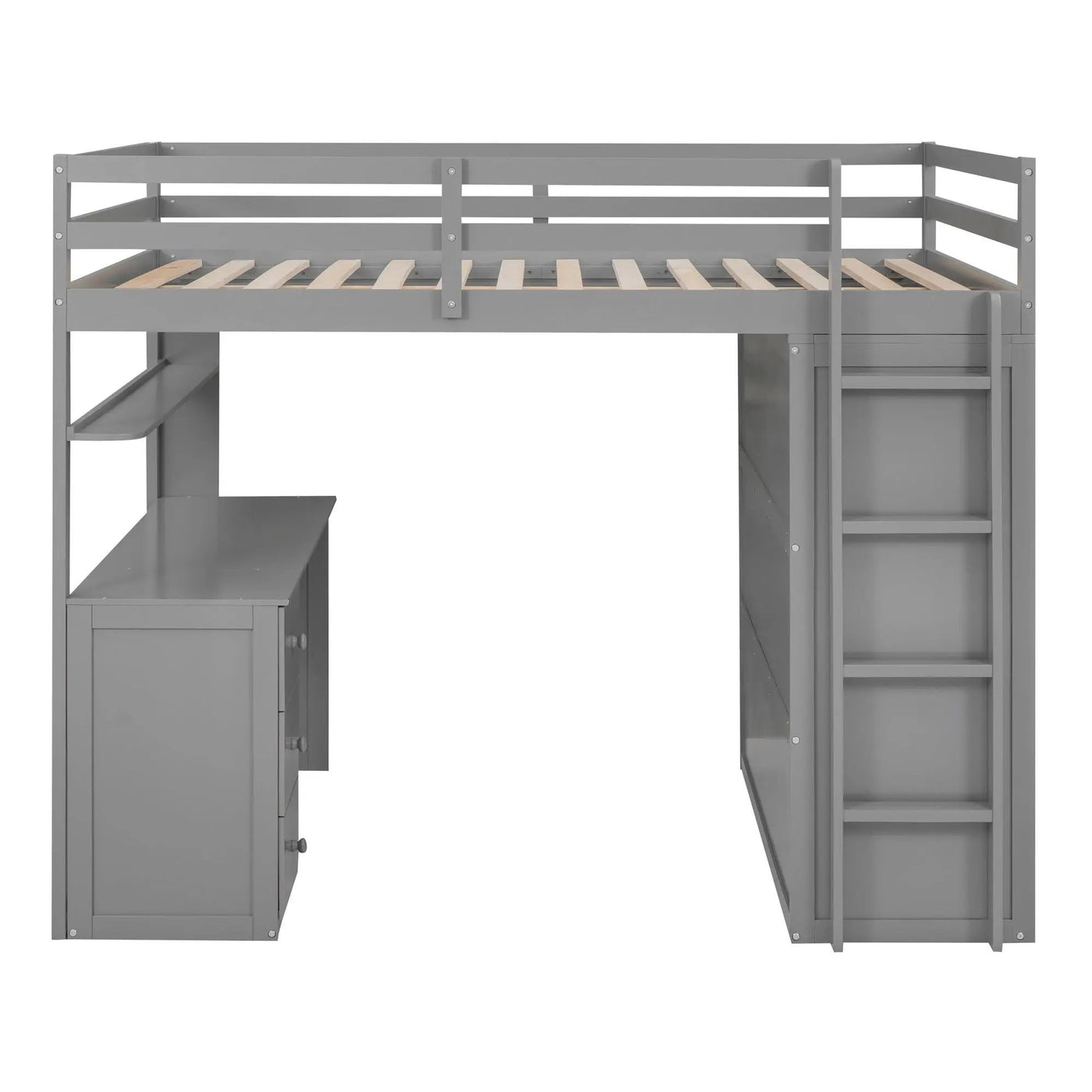 Loft Bed With Drawers, Desk, And Wardrobe by HouseOfZazla