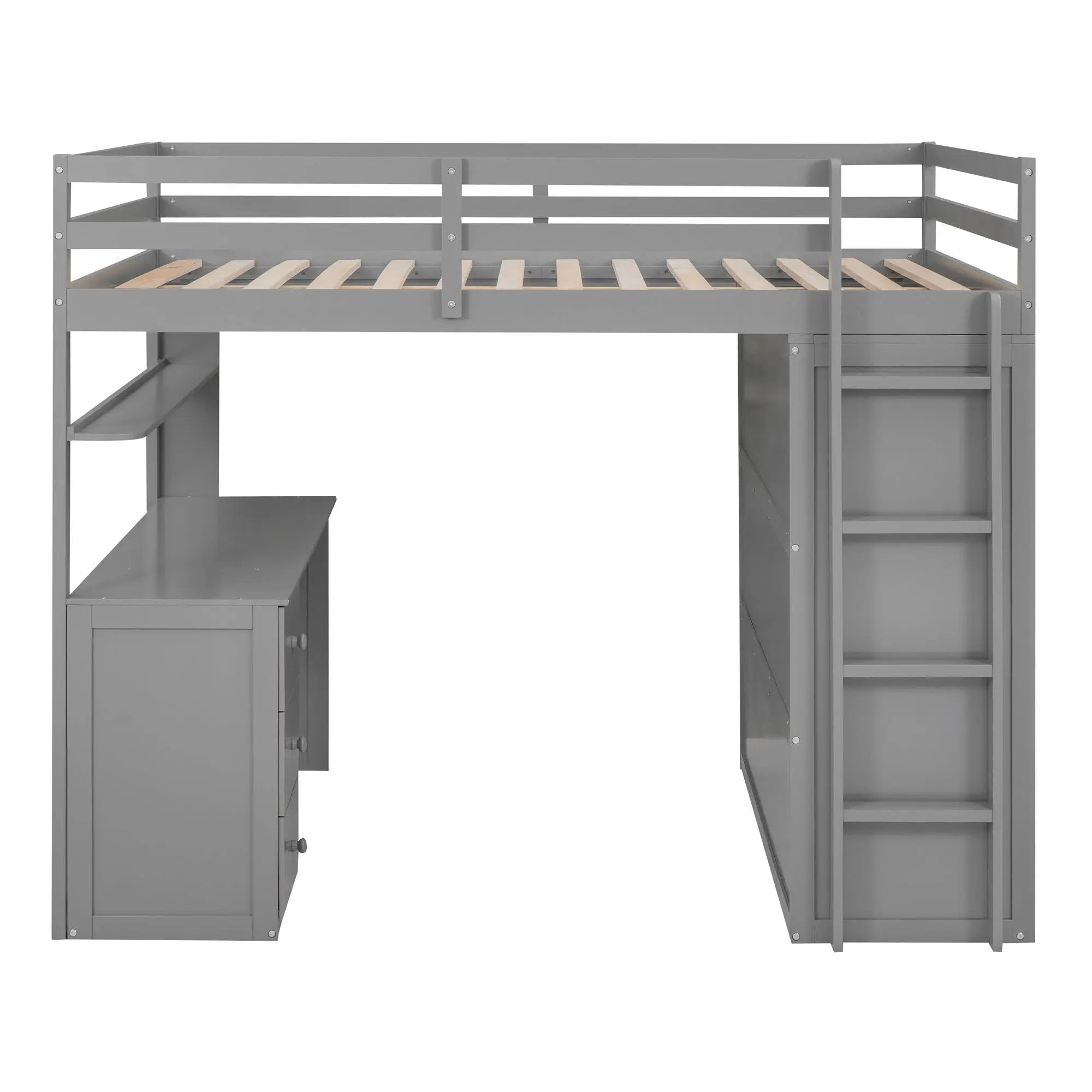 Loft Bed With Drawers, Desk, And Wardrobe by HouseOfZazla