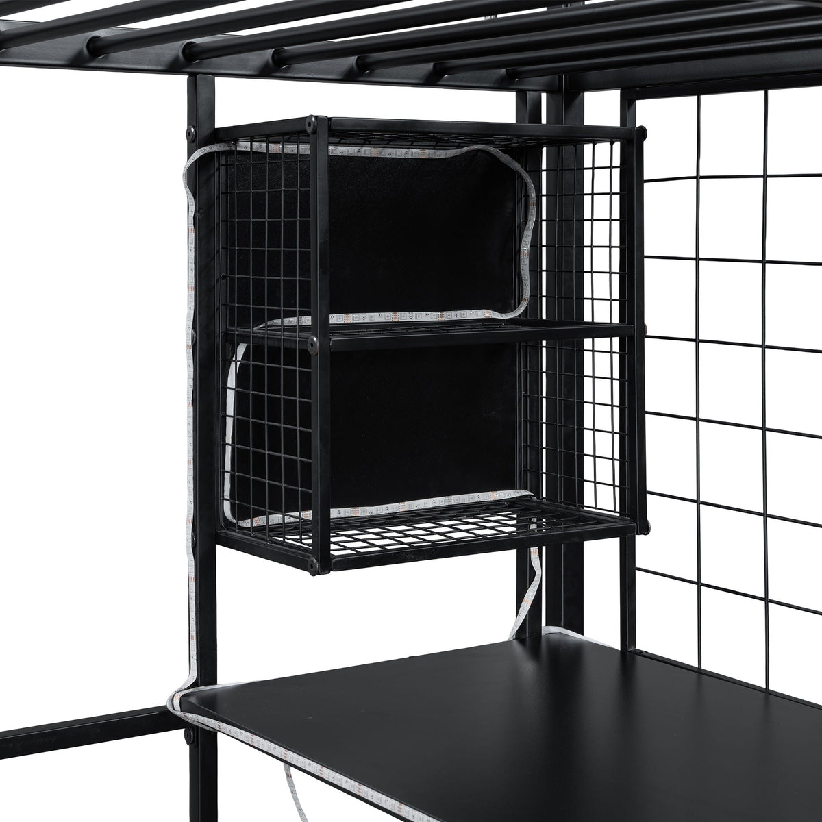 Loft Bed with Built-In Work Station, Wardrobe & Storage Staircase – White or Black, photo 21 of 40