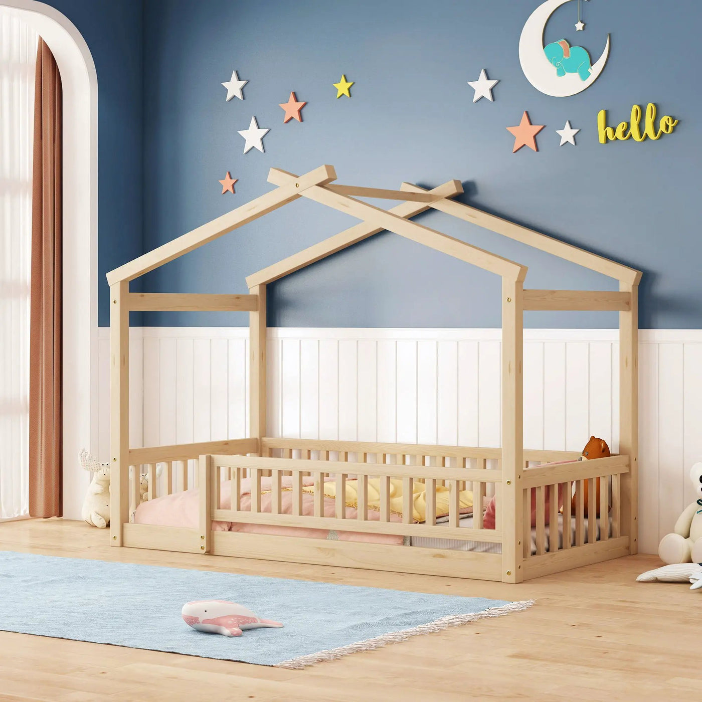 Bed House Bed Frame With Fence by Unique Piece Furniture