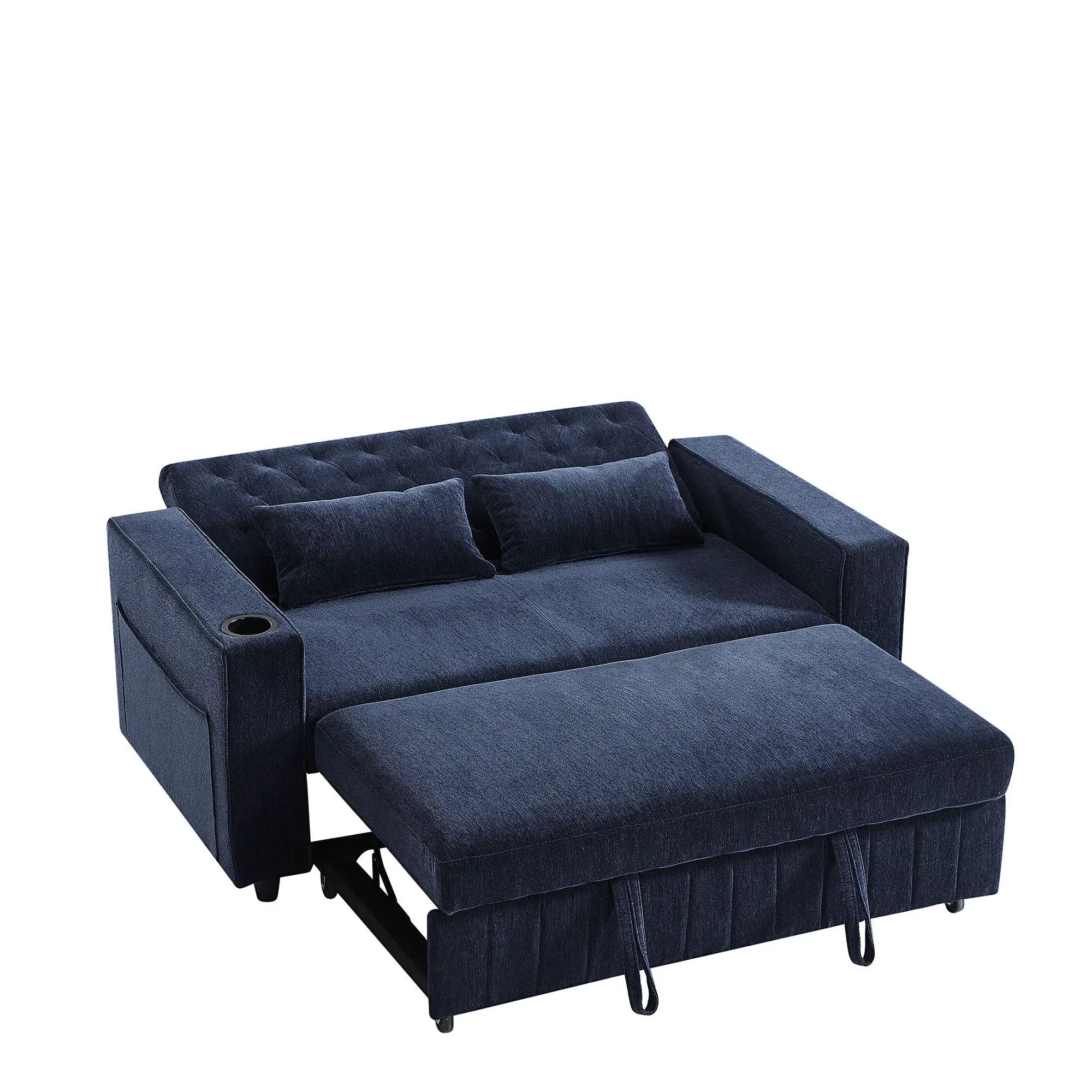 Pull-Out Sofa Bed Convertible Couch With Adjustable Backrest For Living Room by HouseOfZazla