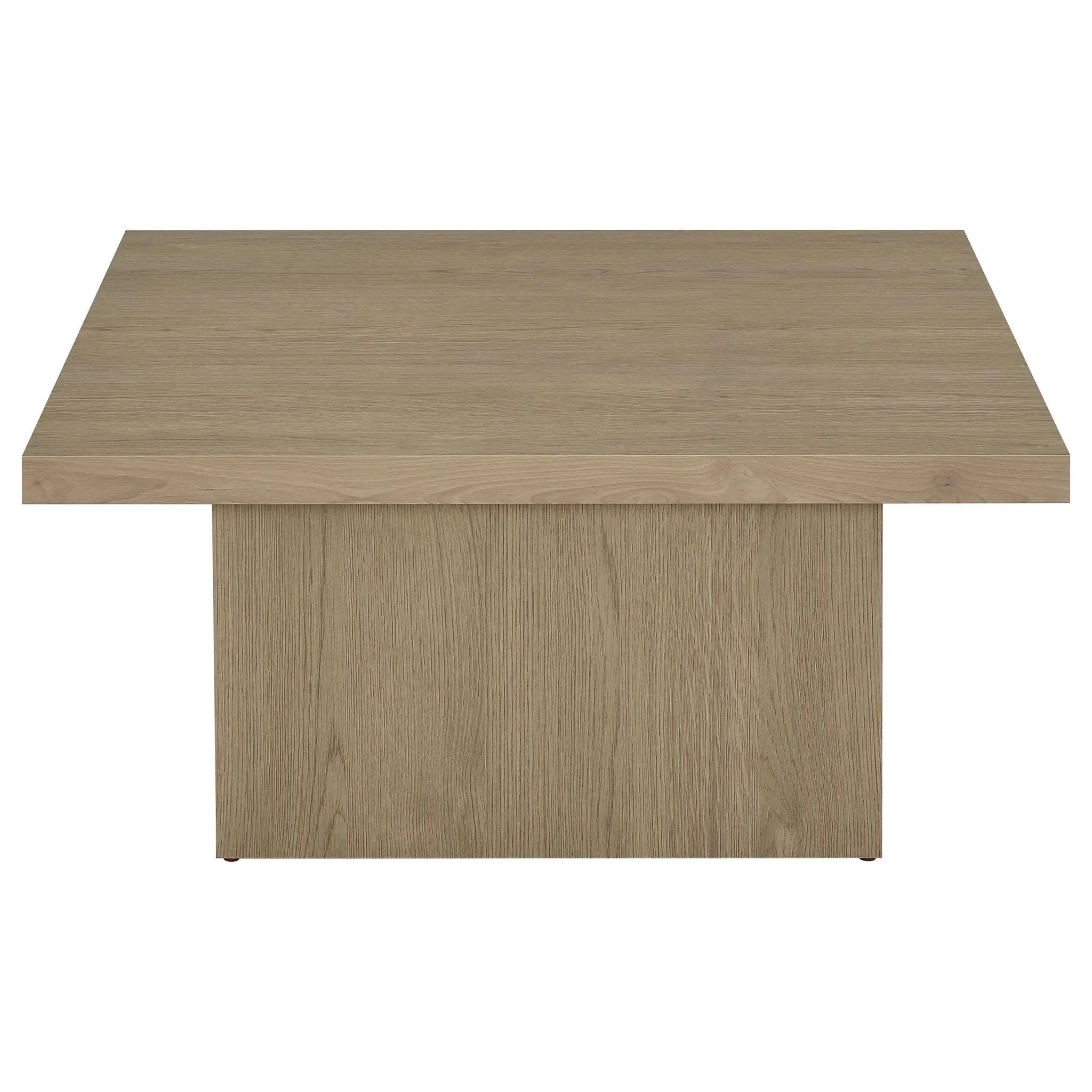 Devar Square Engineered Wood Cocktail Coffee Table Latte by Unique Piece Furniture