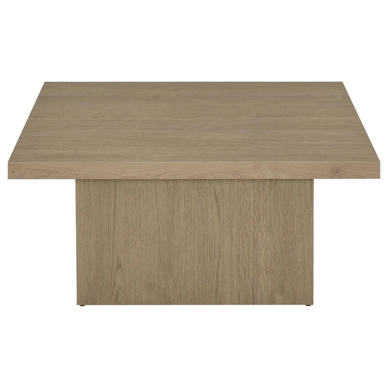 Devar Square Engineered Wood Cocktail Coffee Table Latte by Unique Piece Furniture