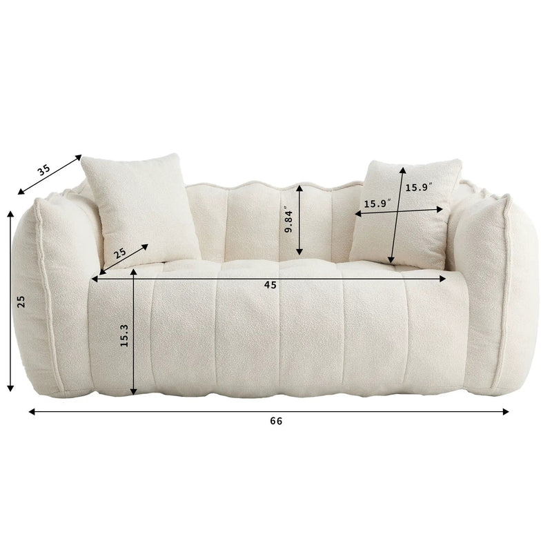 Cozy Beanbag Chair With High Resilience Foam Core For 2 by HouseOfZazla