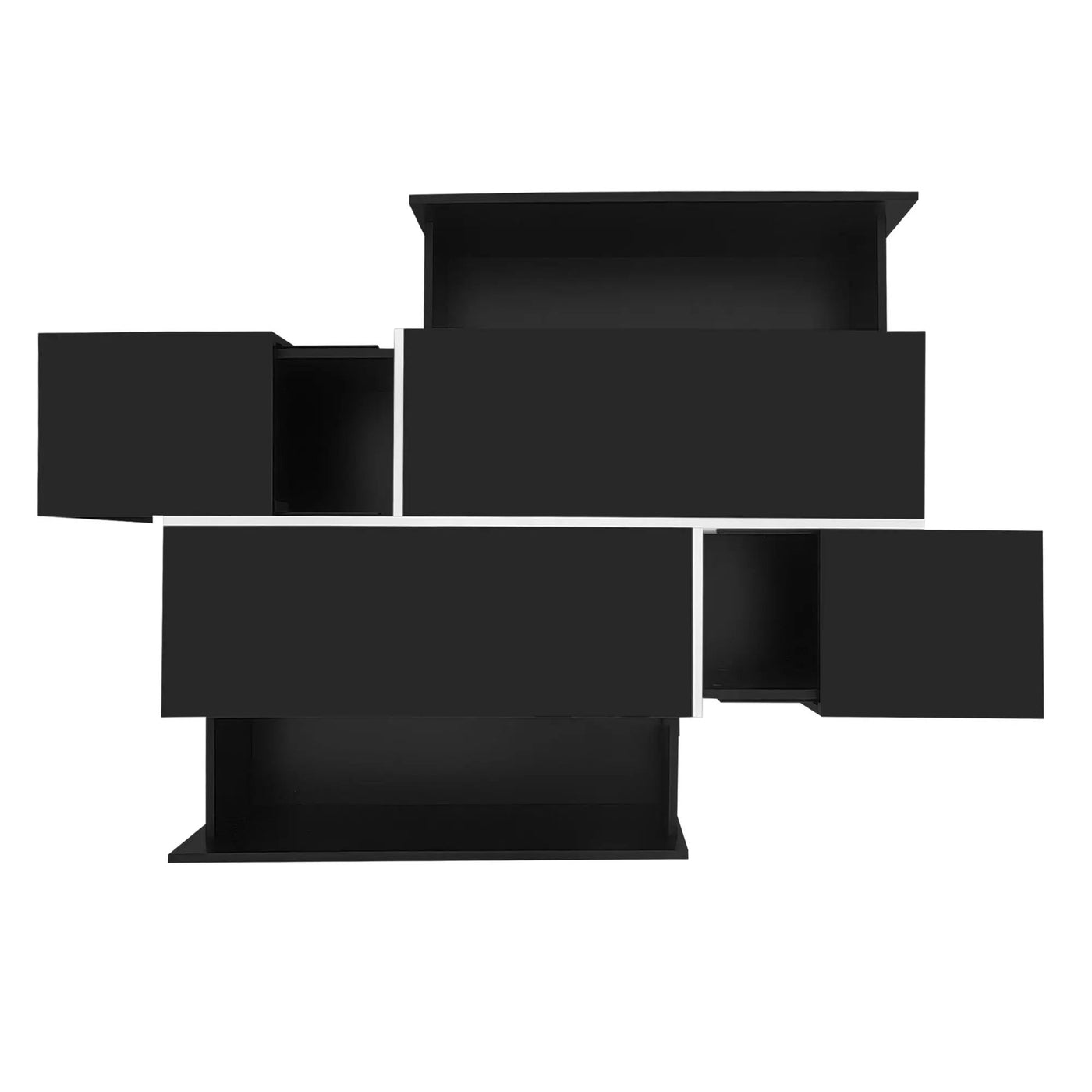 Extendable Coffee Table With 2 Hidden Storage Space And 2 Drawers For Living Room by HouseOfZazla