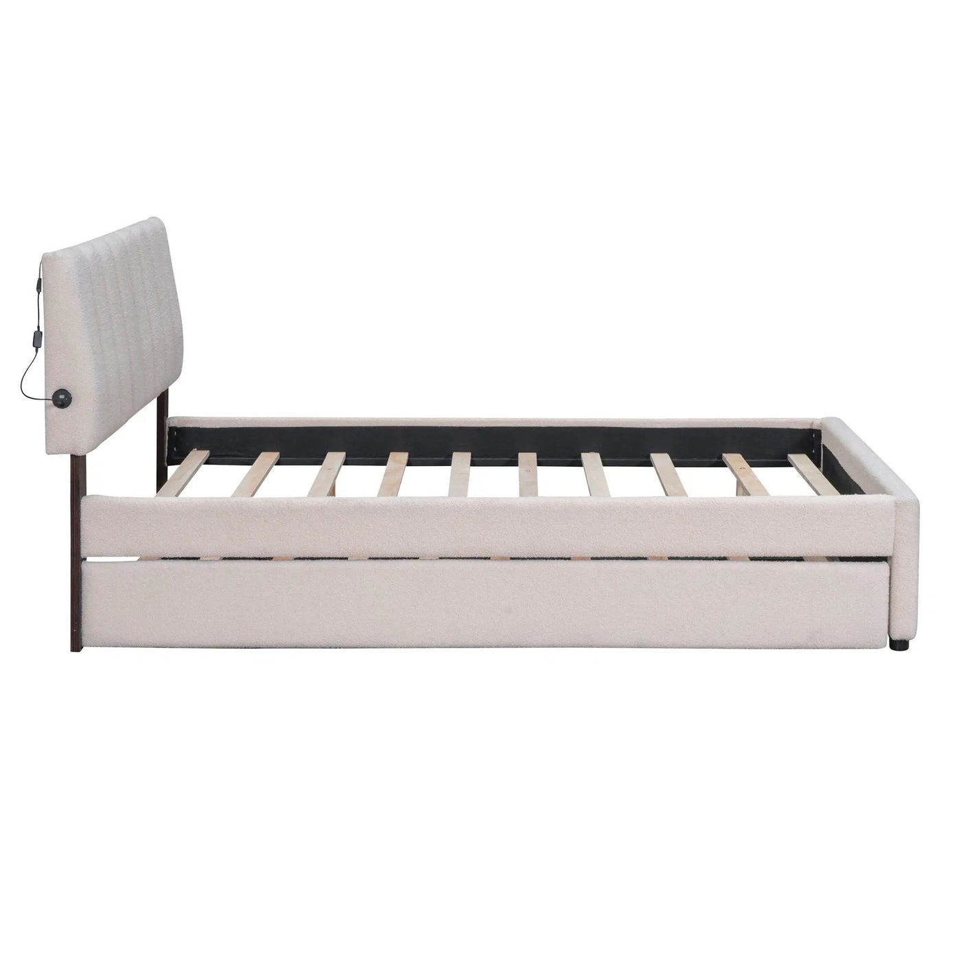 Upholstered Platform Bed With Trundle by HouseOfZazla