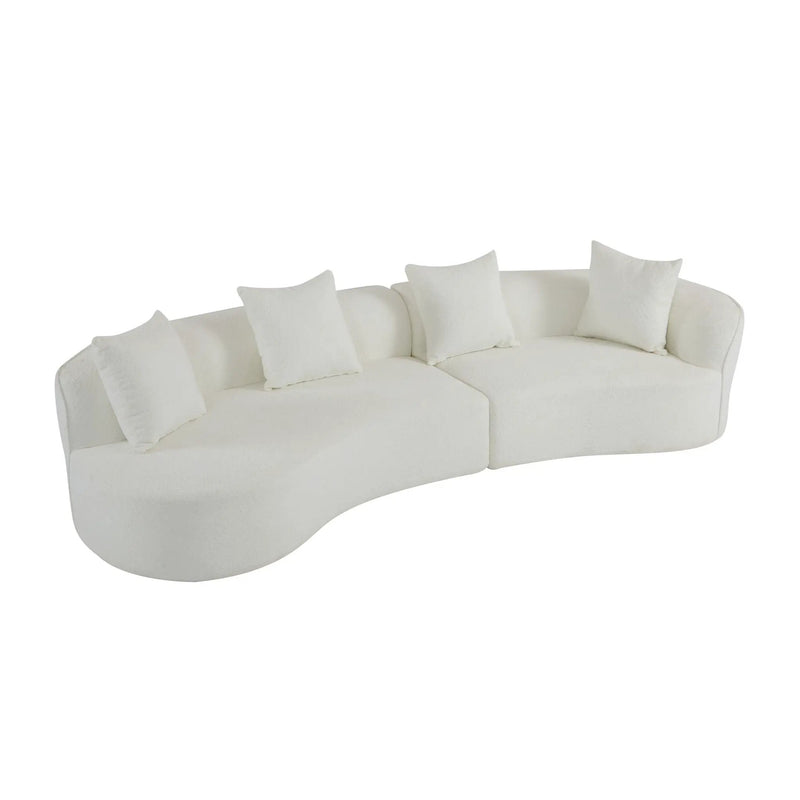 Elegant Curved Sectional Sofa With Full Foam Comfort by HouseOfZazla