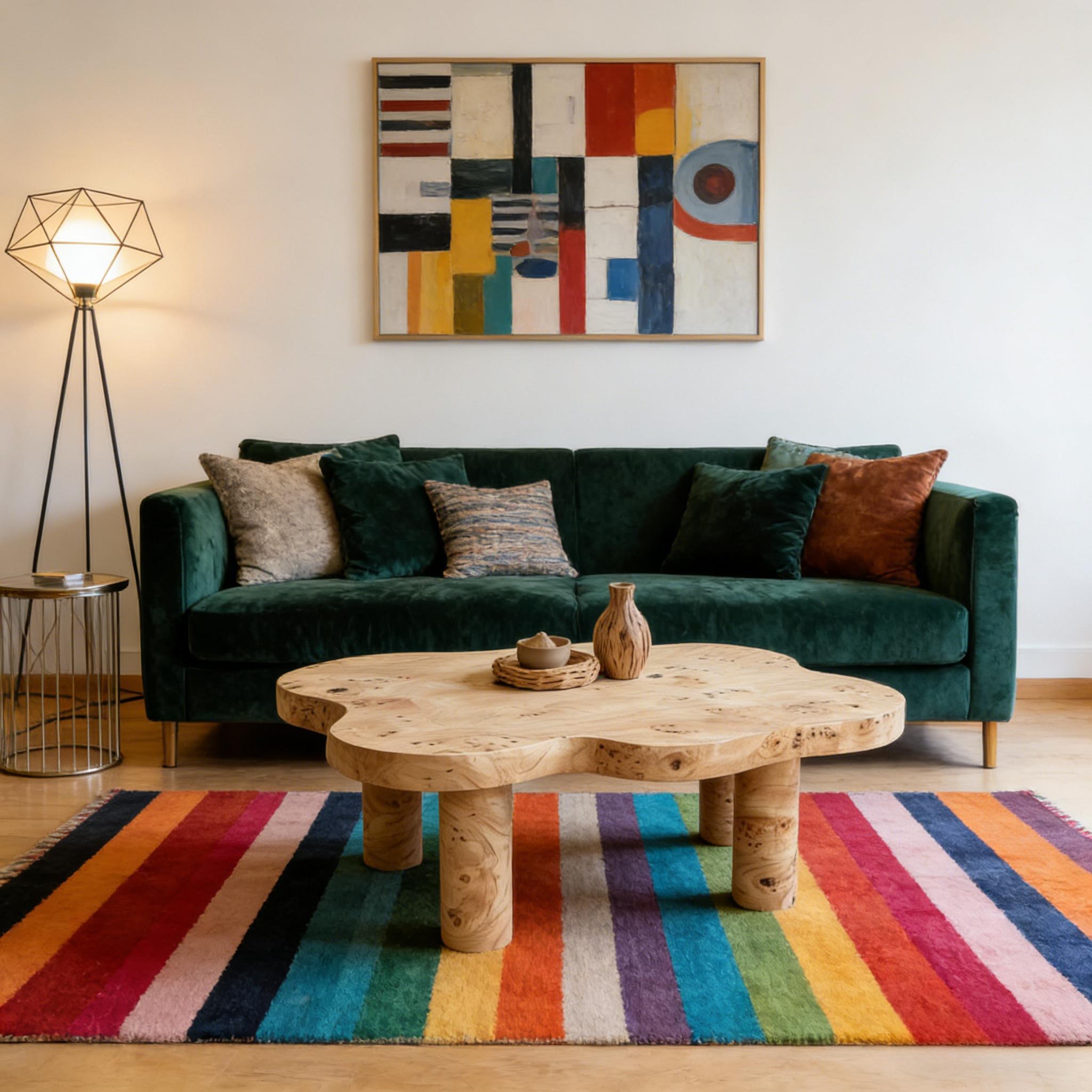 Cloud Shaped Coffee Table With 4 Round Legs by HouseOfZazla