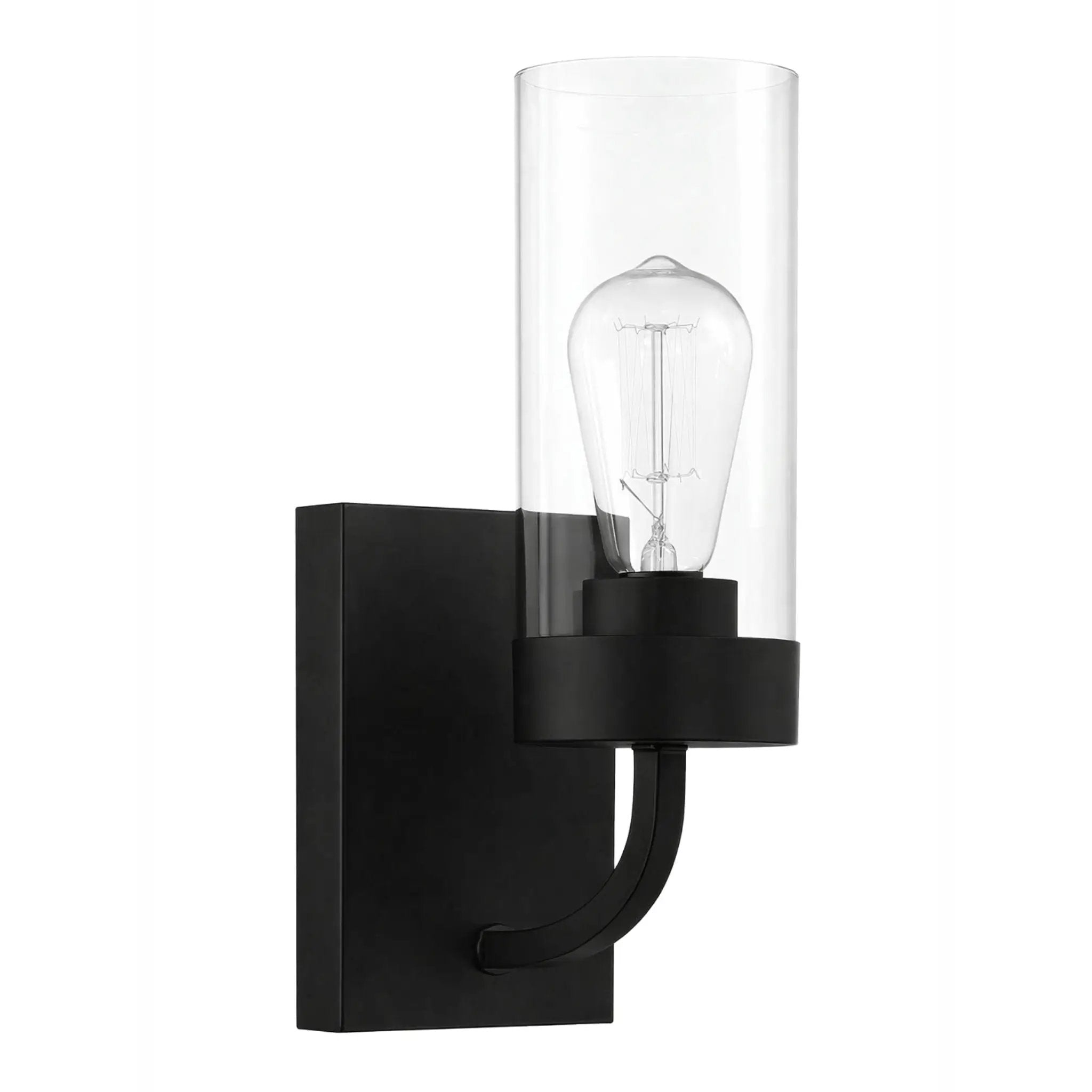 Zephyr - Single Light Sconce - Black / Clear by Unique Piece Furniture