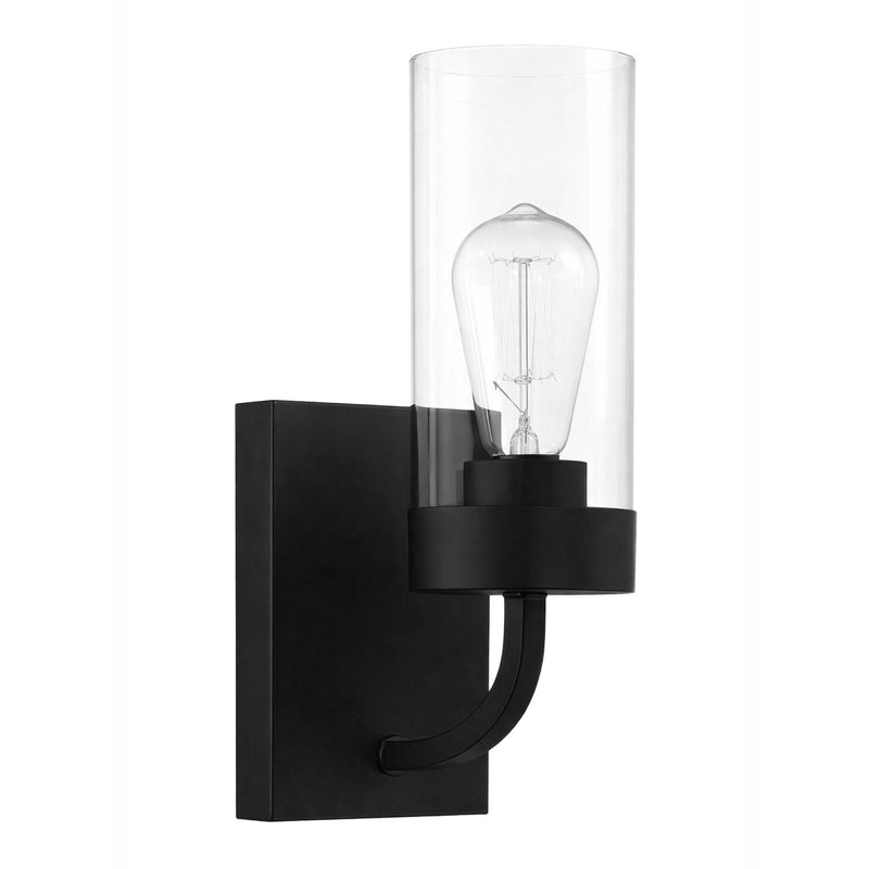 Zephyr - Single Light Sconce - Black / Clear, photo 5 of 11