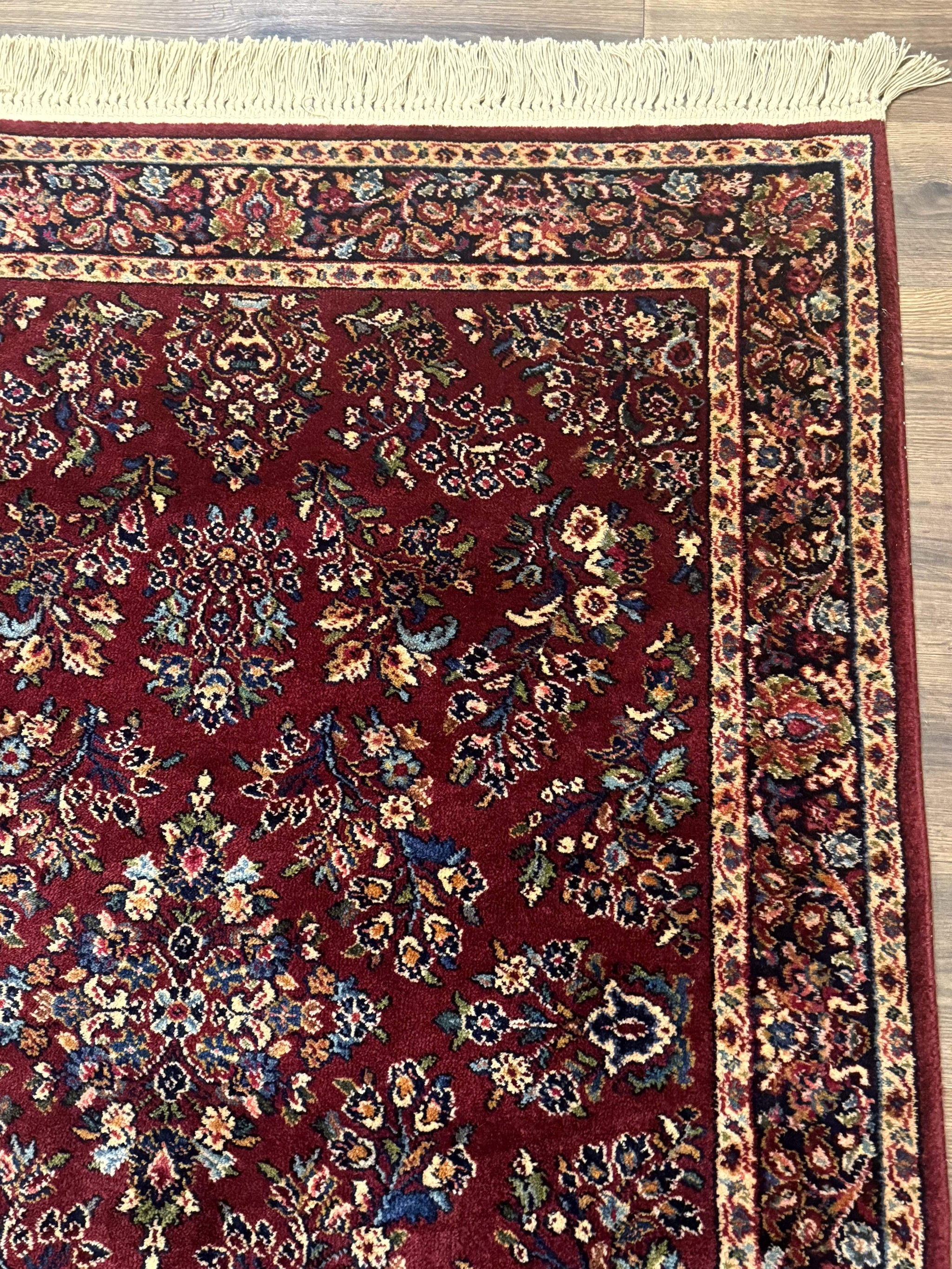 4x6 Karastan Rug Red Sarouk #785, Wool Pile Original 700 Series, Vintage Discontinued by Jewel Rugs
