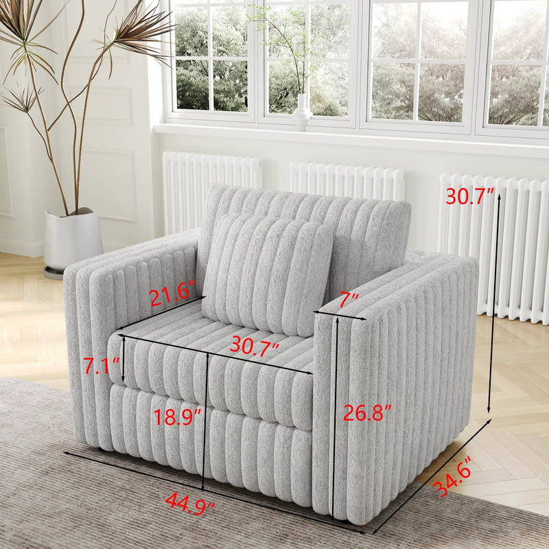 44.9" Modular Sofa Single - Light Gray by HouseOfZazla