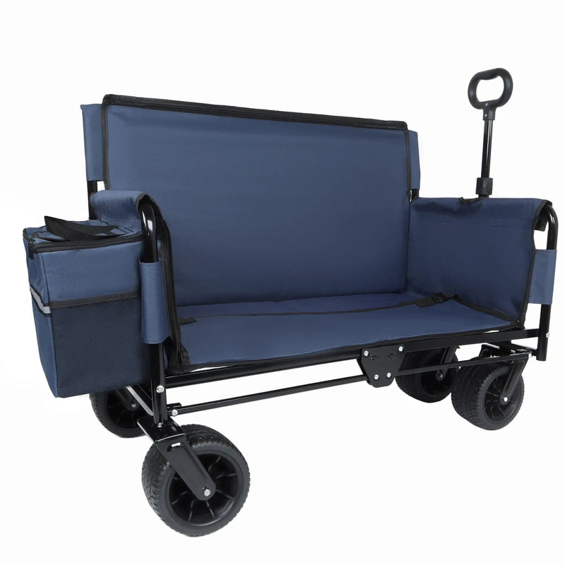 3-in-1 Folding Wagon Cart with Bench Seat & Storage by HouseOfZazla