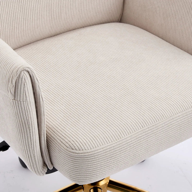 Ergonomic Mid-Back Office Chair With Striped Fabric by Unique Piece Furniture