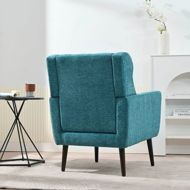 Modern Accent Chair Upholstered Foam Filled Living Room Chairs Comfy Reading Chair Mid-Century Modern Chair With Fabric Lounge Arm Chairs Armchair For Living Room Bedroom by Unique Piece Furniture