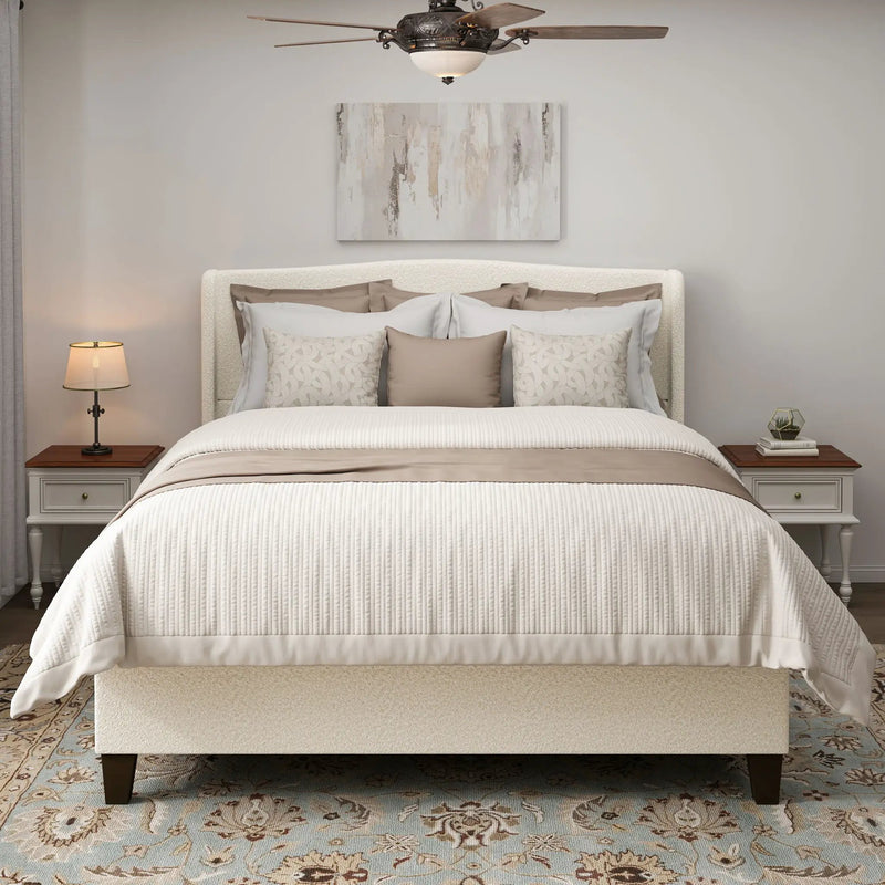 Platform Bed Frame With Tall Headboard And High Footboard by HouseOfZazla