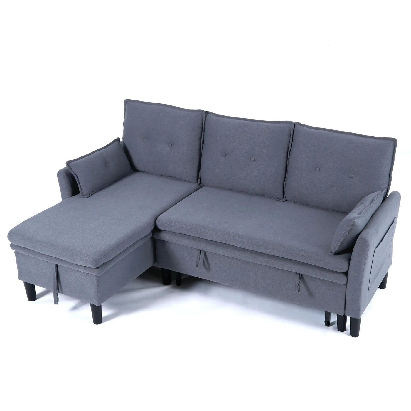 L-Shaped Reversible Chaise Sectional Sofa With Storage by HouseOfZazla