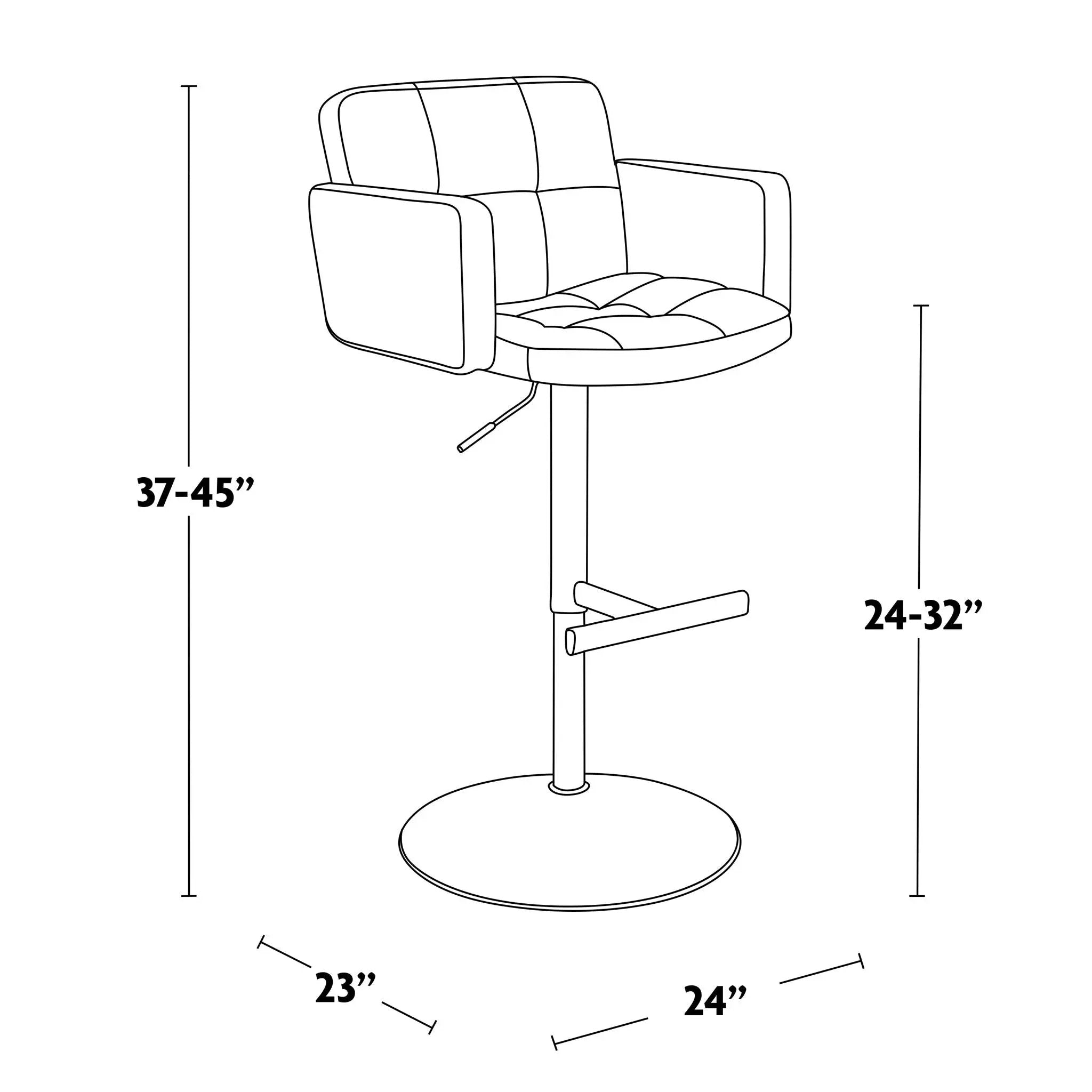 Stout - Contemporary Adjustable Barstool With Swivel by Unique Piece Furniture