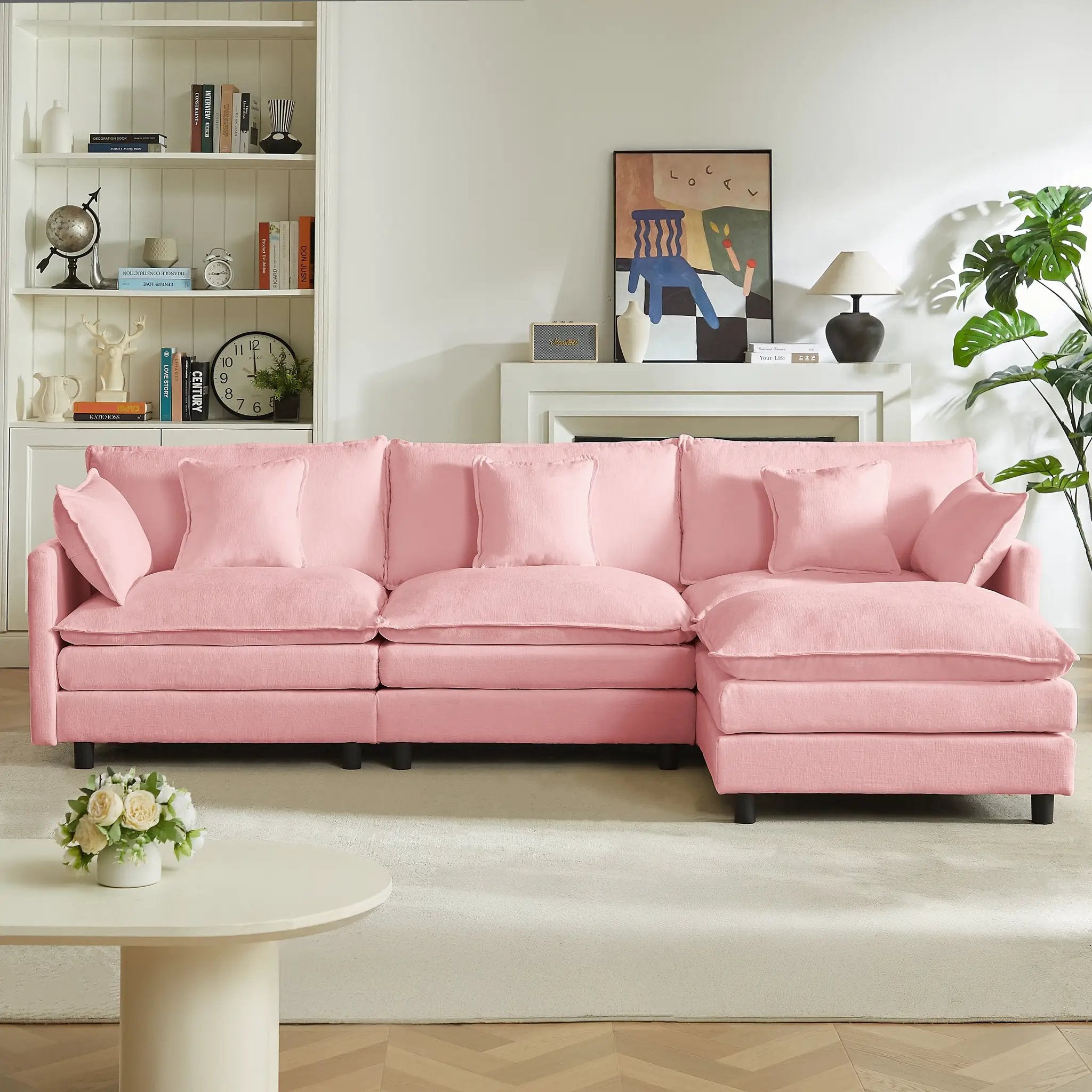 Modular Sectional Sofa - 110 Inch L Shaped Couch Set by HouseOfZazla