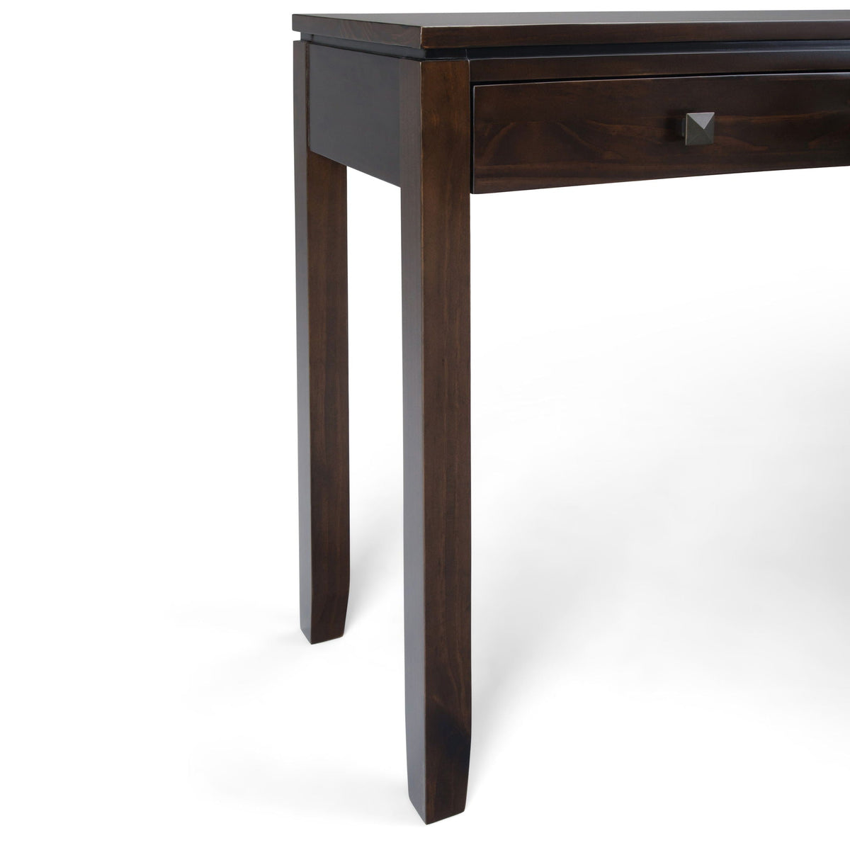 Cosmopolitan Wide Console Sofa Table with Three Drawers - Mahogany Brown, photo 3 of 6