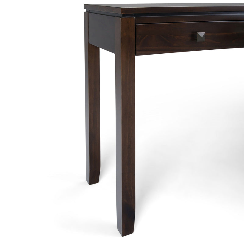 Cosmopolitan Wide Console Sofa Table with Three Drawers - Mahogany Brown, photo 3 of 6