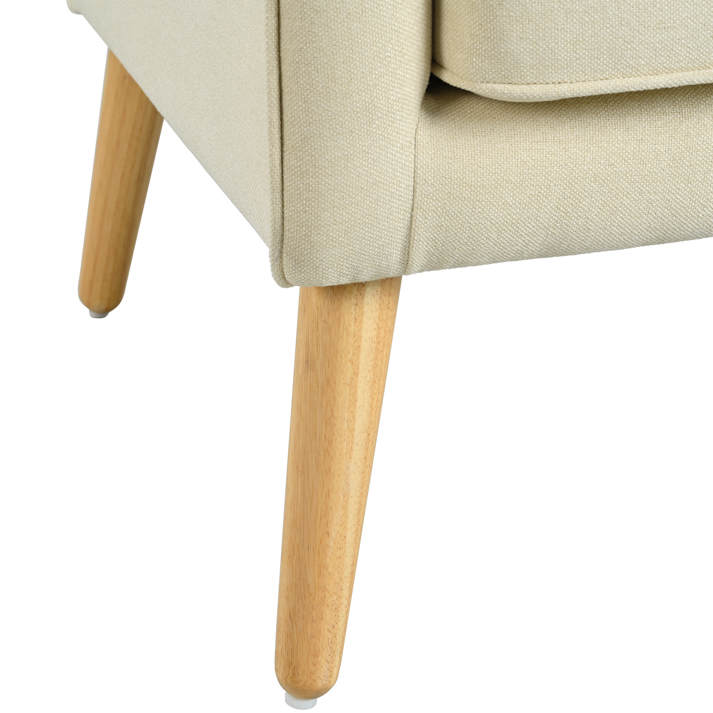 Mid-Century Modern Armchair - Tufted Fabric Accent Chair with Solid Wood Legs by HouseOfZazla