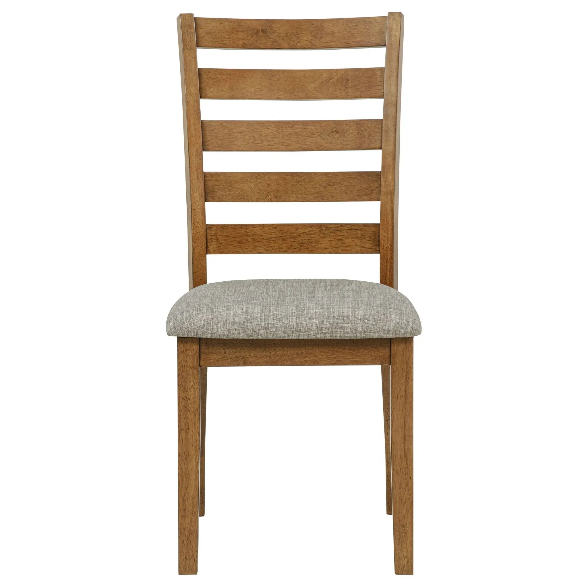 Atwood Wood Dining Side Chair Upholstered Seat Warm Brown by Unique Piece Furniture