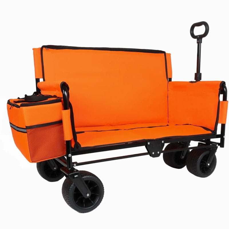 3-in-1 Folding Wagon Cart with Bench Seat by HouseOfZazla