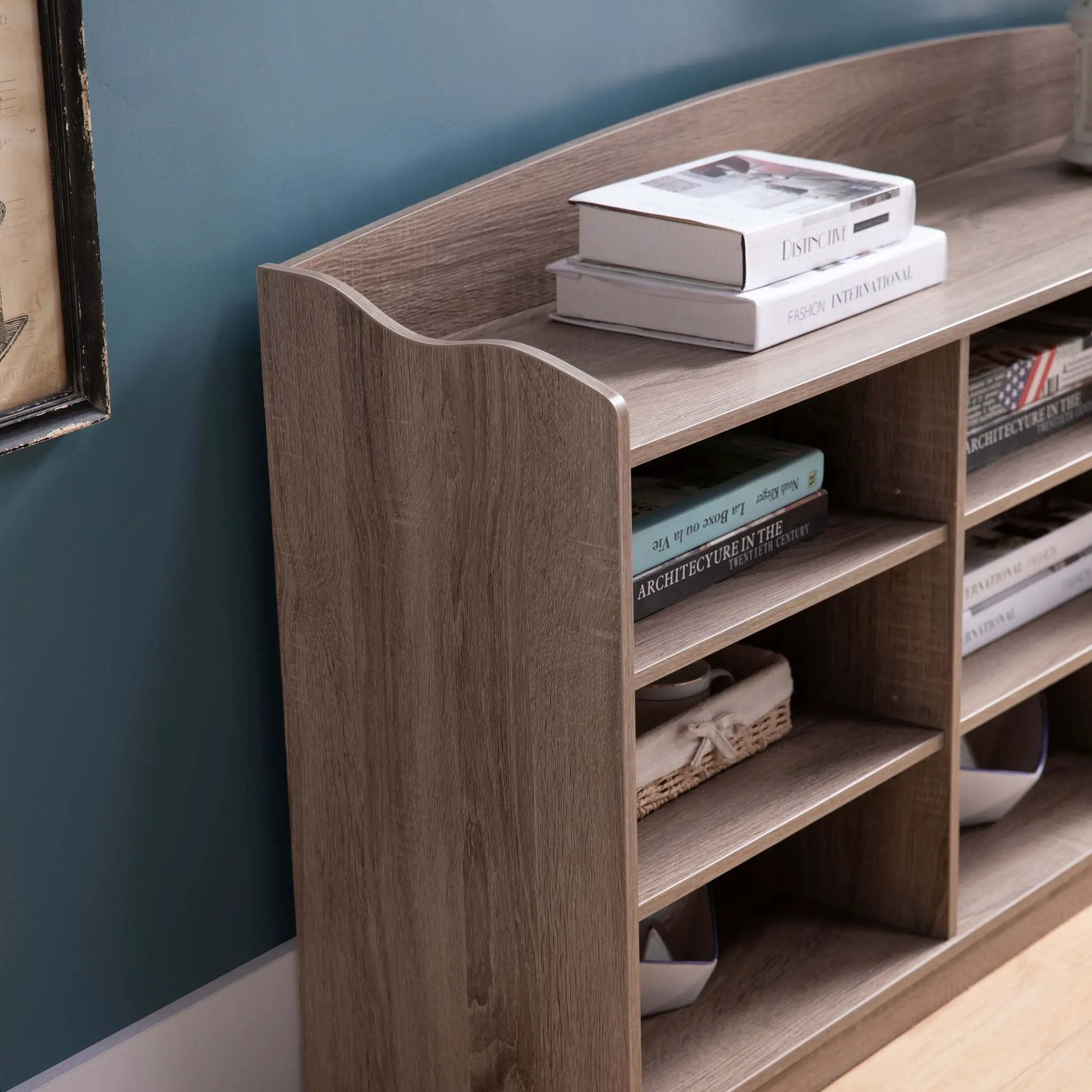 Entryway Shoe Storage Bench, Nine Storage Shelves, Entryway Organizer by HouseOfZazla