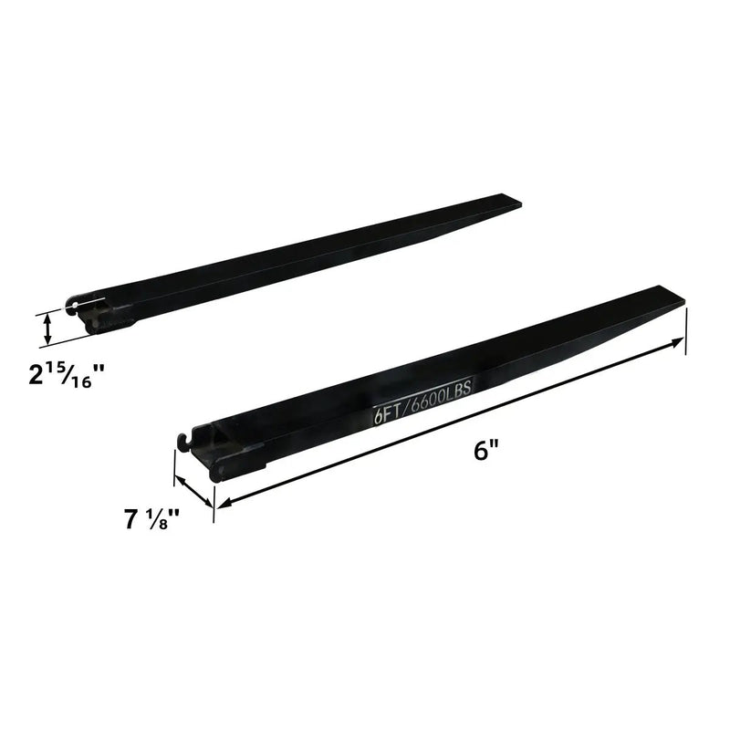 Greatbear 10ft Forklift Extensions 6” Wide Forks, 6600lbs Capacity (Pair) by Chery Industrial