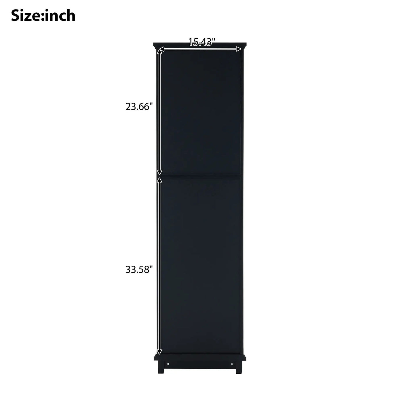 Tall Bathroom Storage Cabinet With Glass Doors, Free-Standing, Two Drawers, And Adjustable Shelves, Board, Painted Perfect For Displaying Your Favorite Items by HouseOfZazla