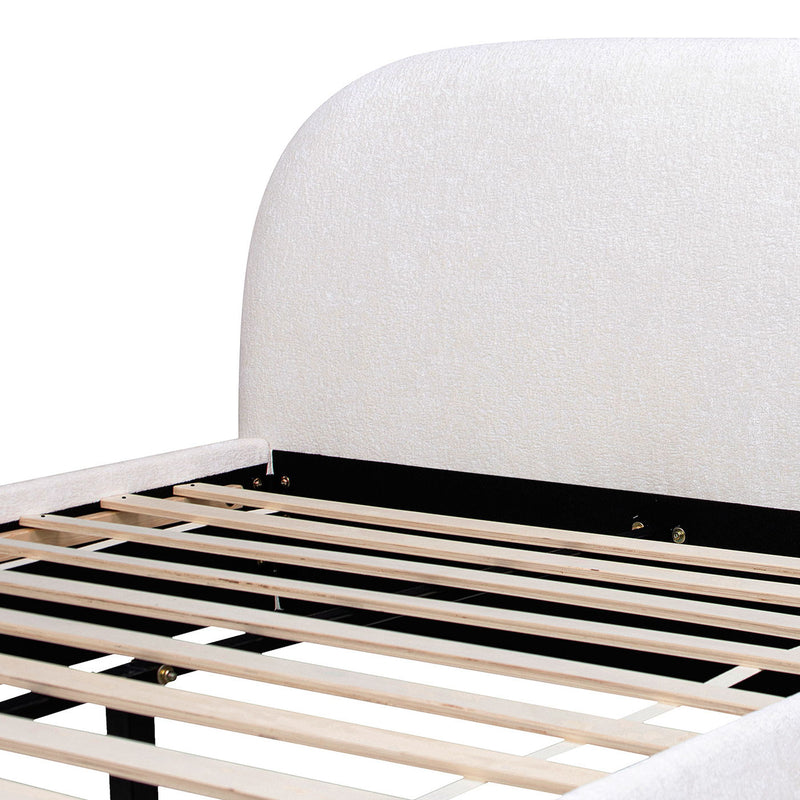 Archie Puffy Grounded - Upholstered Platform Bed by HouseOfZazla