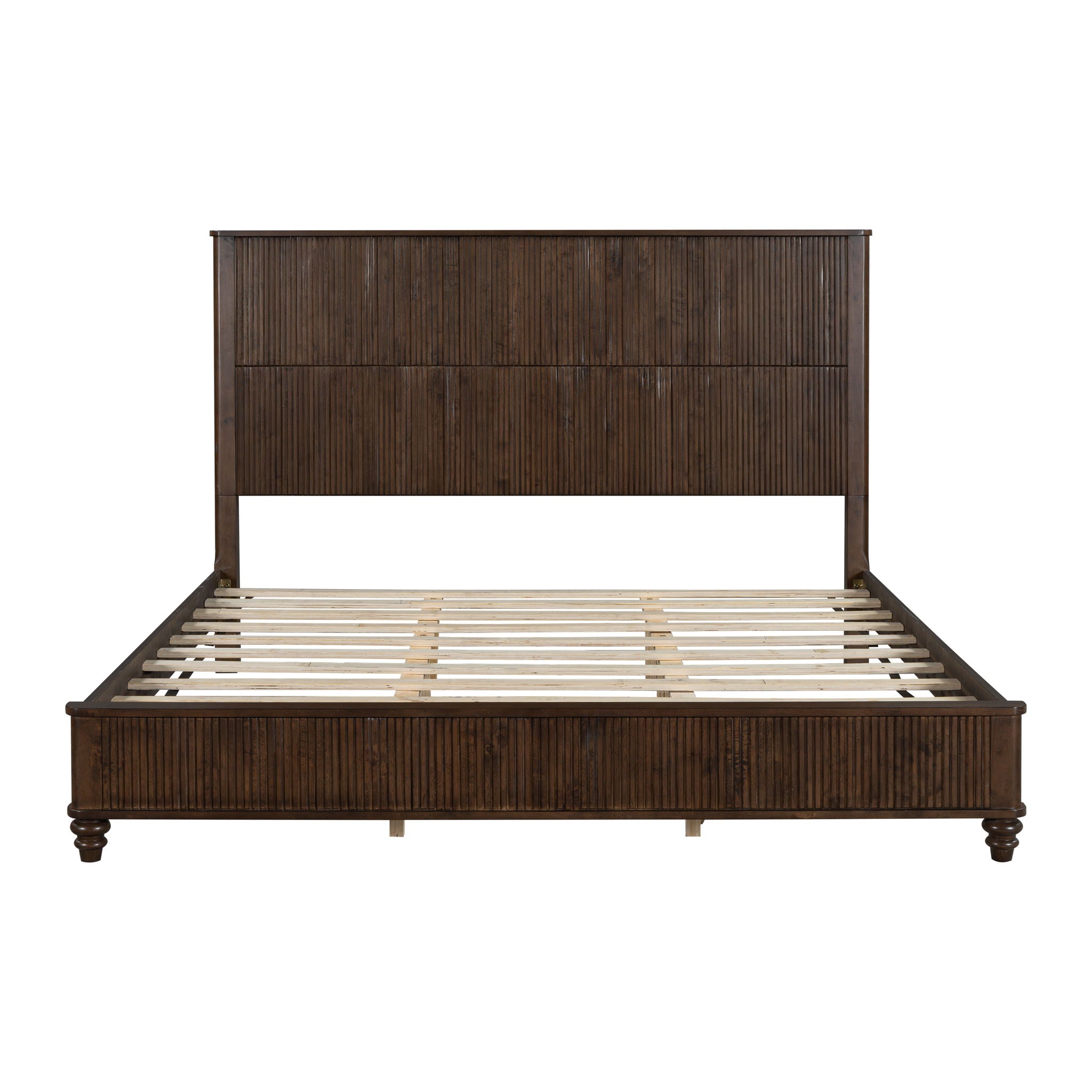 Platform Bed Frame & Tall Headboard by HouseOfZazla