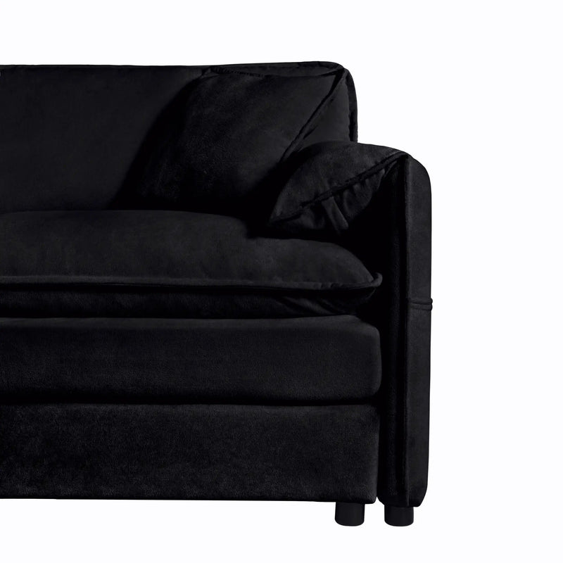 Oversized Chair With Movable Ottoman, Soft Upholstered Lounge Chair