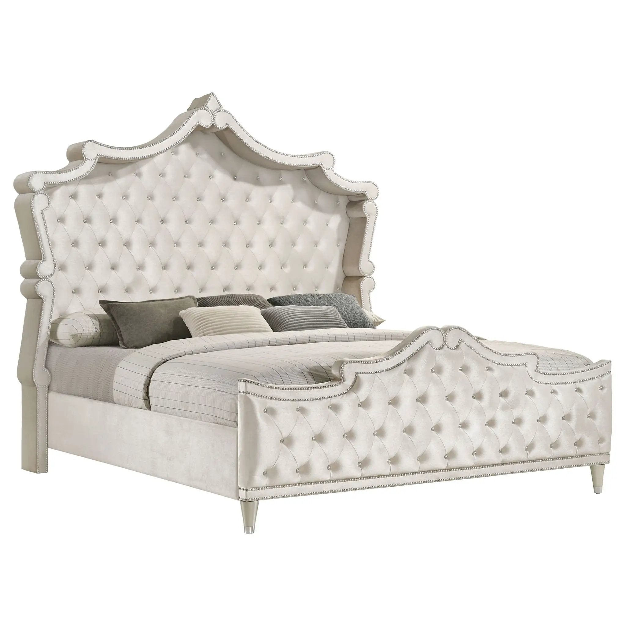 Antonella 4-piece Queen Bedroom Set Ivory by Unique Piece Furniture