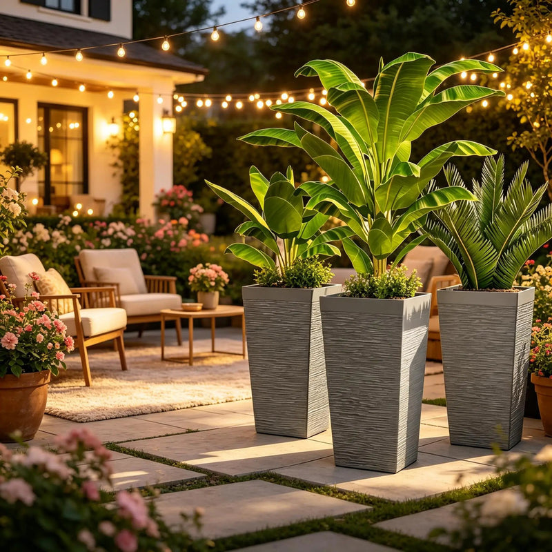 Stackable Design Tapered Planters - 3 Piece Set by HouseOfZazla